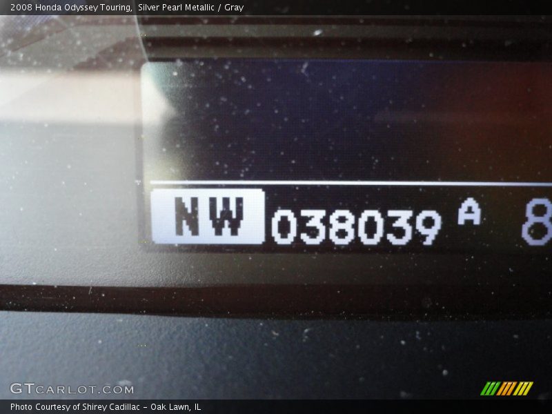 Silver Pearl Metallic / Gray 2008 Honda Odyssey Touring