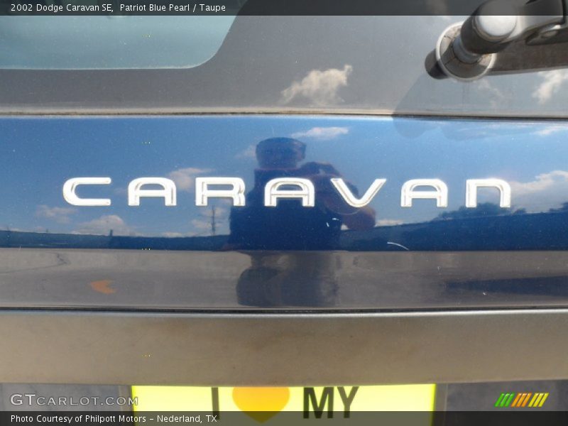 Patriot Blue Pearl / Taupe 2002 Dodge Caravan SE