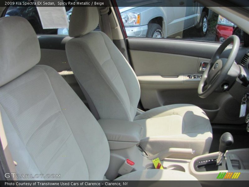 Spicy Red Metallic / Beige 2009 Kia Spectra EX Sedan