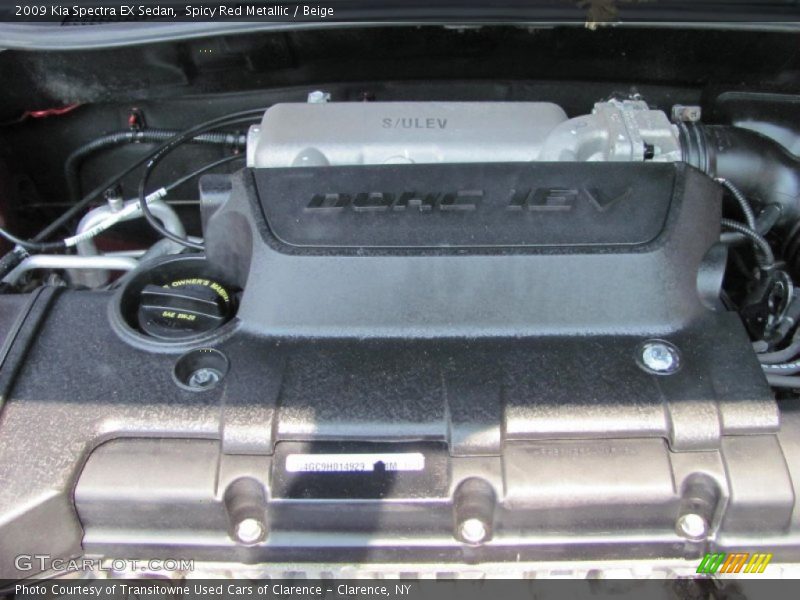 Spicy Red Metallic / Beige 2009 Kia Spectra EX Sedan