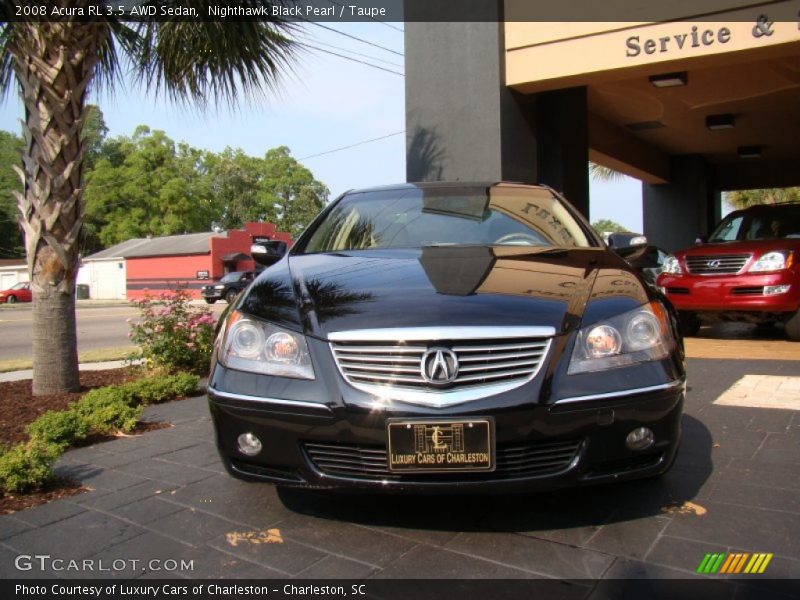 Nighthawk Black Pearl / Taupe 2008 Acura RL 3.5 AWD Sedan