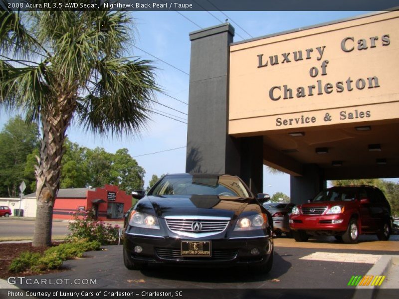 Nighthawk Black Pearl / Taupe 2008 Acura RL 3.5 AWD Sedan