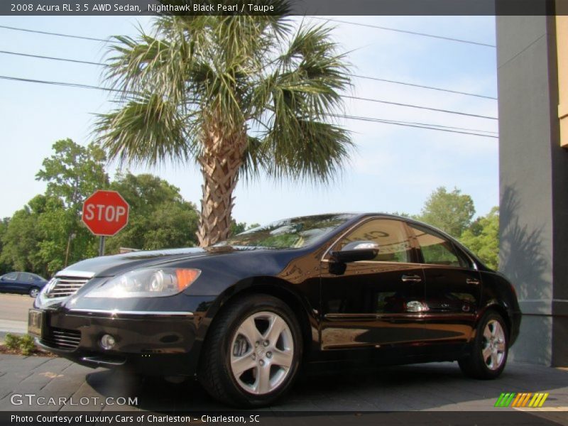 Nighthawk Black Pearl / Taupe 2008 Acura RL 3.5 AWD Sedan