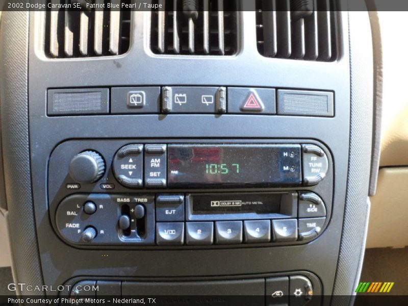 Controls of 2002 Caravan SE