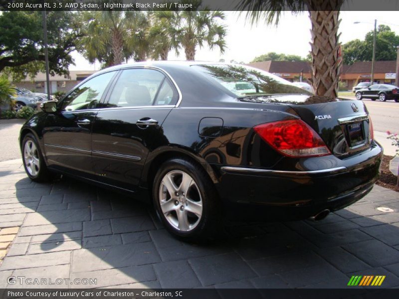 Nighthawk Black Pearl / Taupe 2008 Acura RL 3.5 AWD Sedan