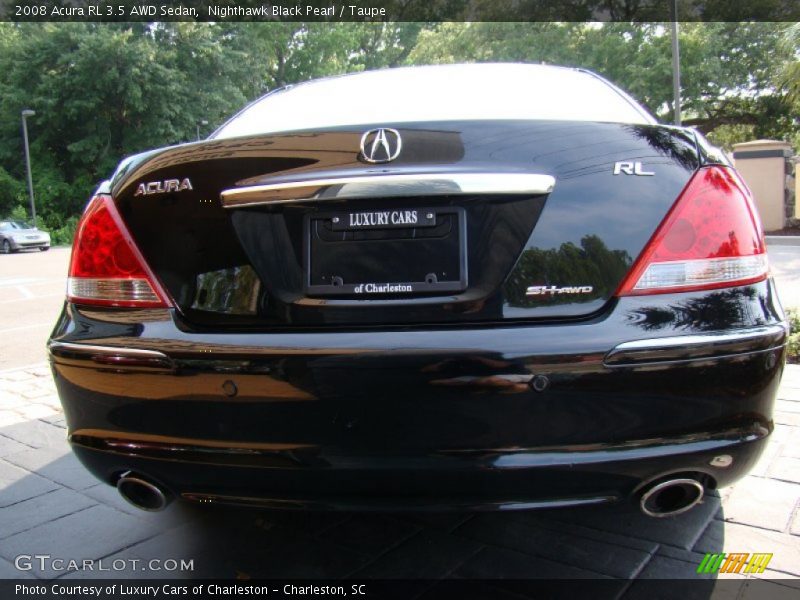 Nighthawk Black Pearl / Taupe 2008 Acura RL 3.5 AWD Sedan