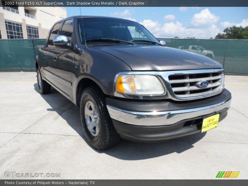 Dark Shadow Grey Metallic / Dark Graphite 2002 Ford F150 XLT SuperCrew