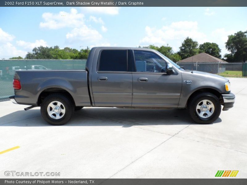 Dark Shadow Grey Metallic / Dark Graphite 2002 Ford F150 XLT SuperCrew