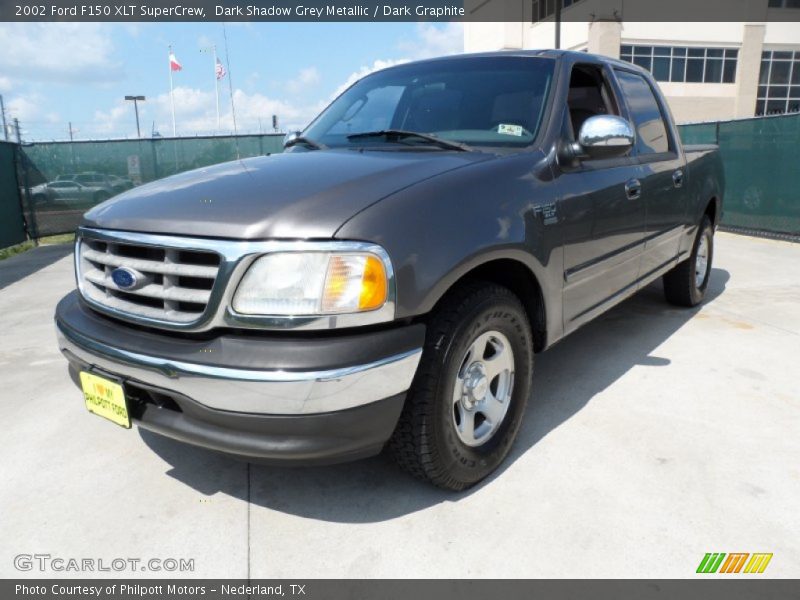 Dark Shadow Grey Metallic / Dark Graphite 2002 Ford F150 XLT SuperCrew