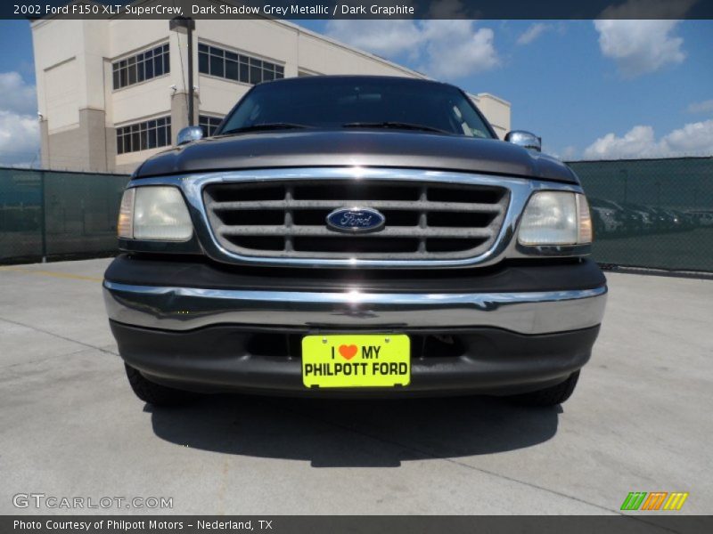 Dark Shadow Grey Metallic / Dark Graphite 2002 Ford F150 XLT SuperCrew