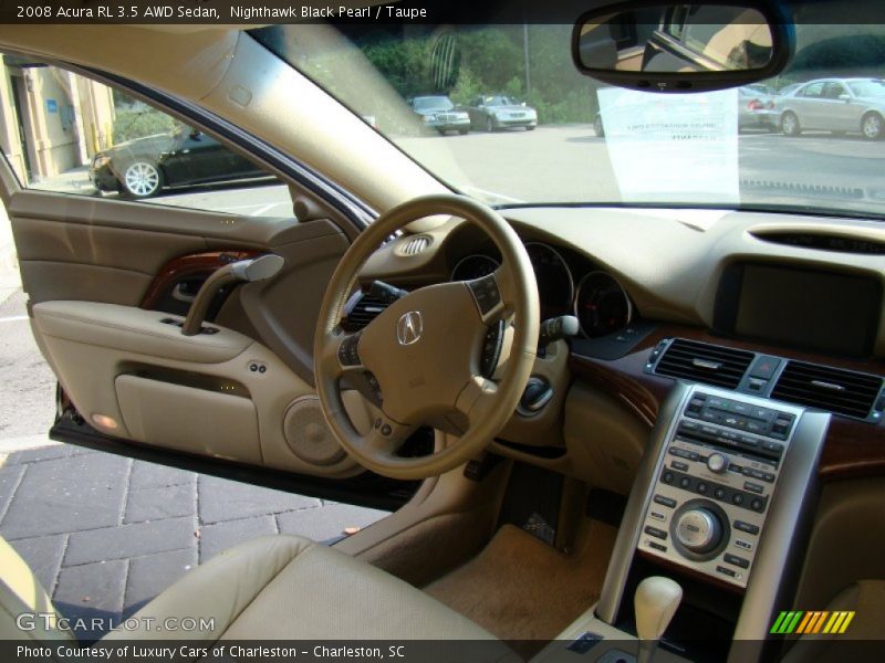 Nighthawk Black Pearl / Taupe 2008 Acura RL 3.5 AWD Sedan