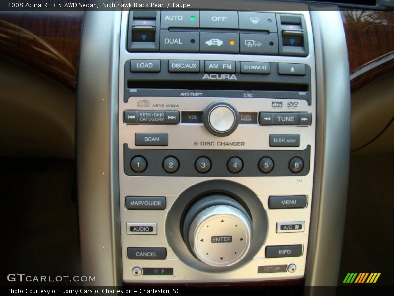Nighthawk Black Pearl / Taupe 2008 Acura RL 3.5 AWD Sedan