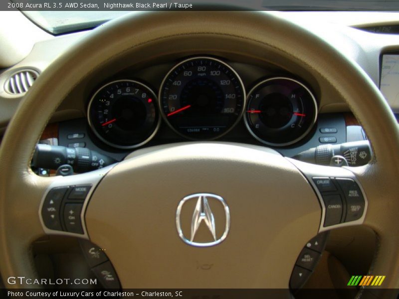 Nighthawk Black Pearl / Taupe 2008 Acura RL 3.5 AWD Sedan