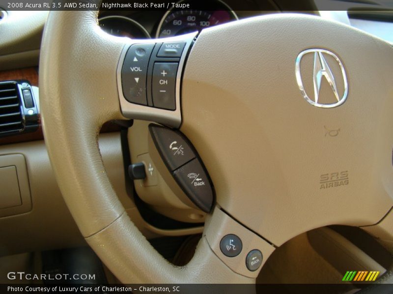 Nighthawk Black Pearl / Taupe 2008 Acura RL 3.5 AWD Sedan