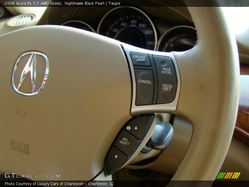 Nighthawk Black Pearl / Taupe 2008 Acura RL 3.5 AWD Sedan