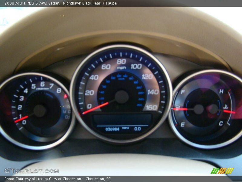 Nighthawk Black Pearl / Taupe 2008 Acura RL 3.5 AWD Sedan