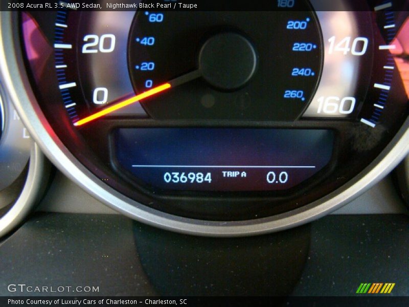 Nighthawk Black Pearl / Taupe 2008 Acura RL 3.5 AWD Sedan