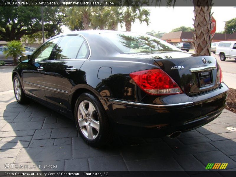 Nighthawk Black Pearl / Taupe 2008 Acura RL 3.5 AWD Sedan