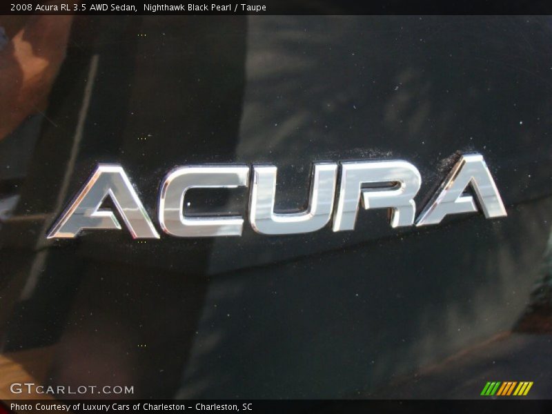 Nighthawk Black Pearl / Taupe 2008 Acura RL 3.5 AWD Sedan