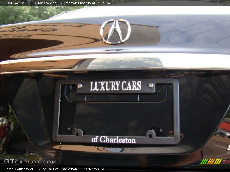 Nighthawk Black Pearl / Taupe 2008 Acura RL 3.5 AWD Sedan