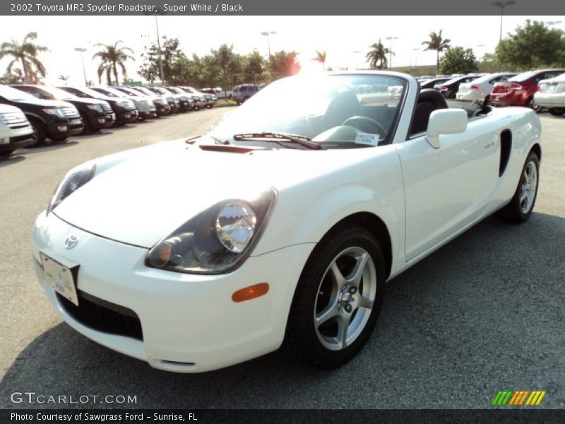Super White / Black 2002 Toyota MR2 Spyder Roadster