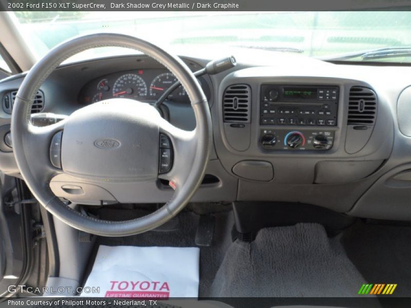 Dark Shadow Grey Metallic / Dark Graphite 2002 Ford F150 XLT SuperCrew