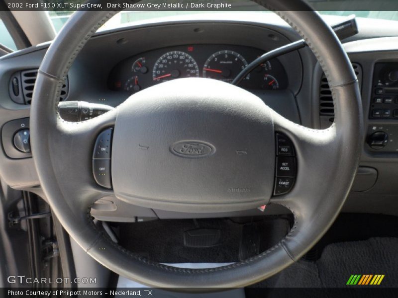 Dark Shadow Grey Metallic / Dark Graphite 2002 Ford F150 XLT SuperCrew