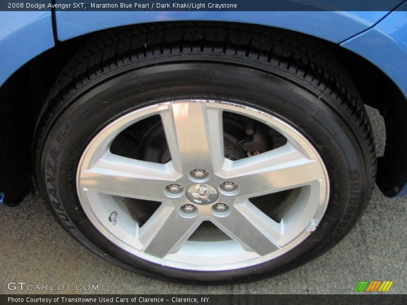 Marathon Blue Pearl / Dark Khaki/Light Graystone 2008 Dodge Avenger SXT