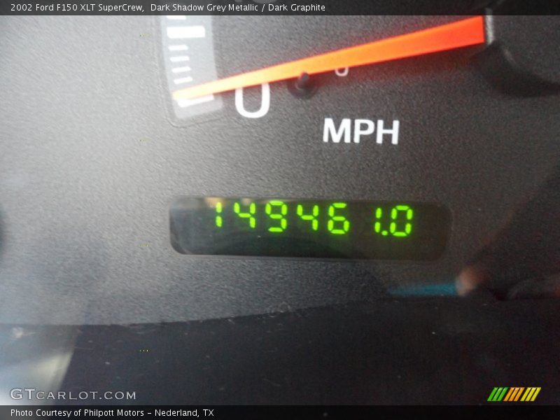 Dark Shadow Grey Metallic / Dark Graphite 2002 Ford F150 XLT SuperCrew