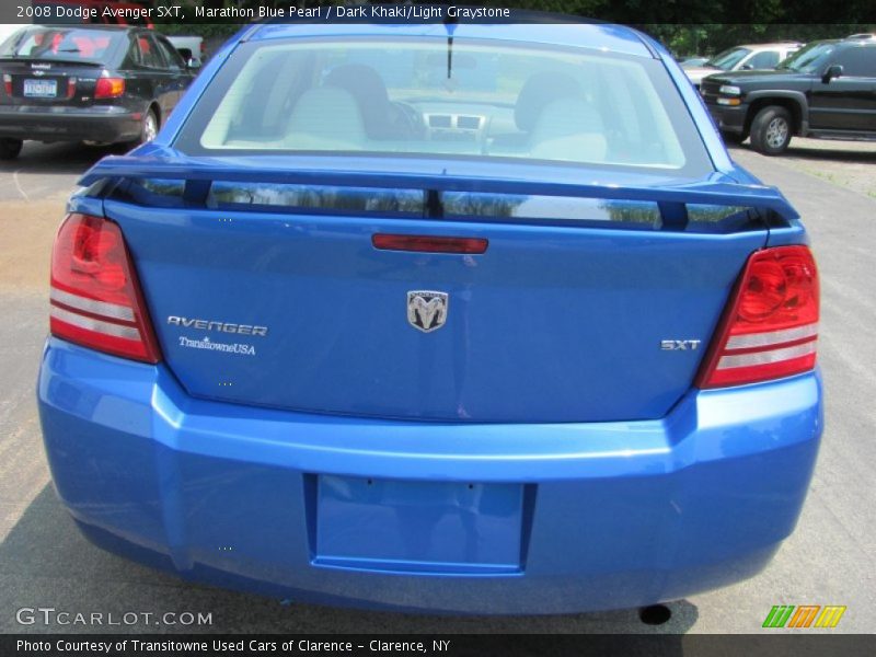Marathon Blue Pearl / Dark Khaki/Light Graystone 2008 Dodge Avenger SXT