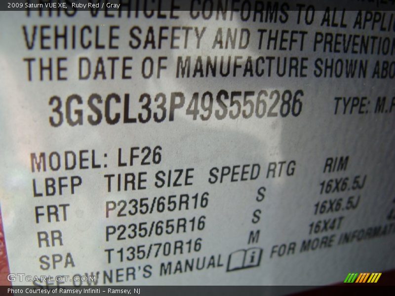 Ruby Red / Gray 2009 Saturn VUE XE