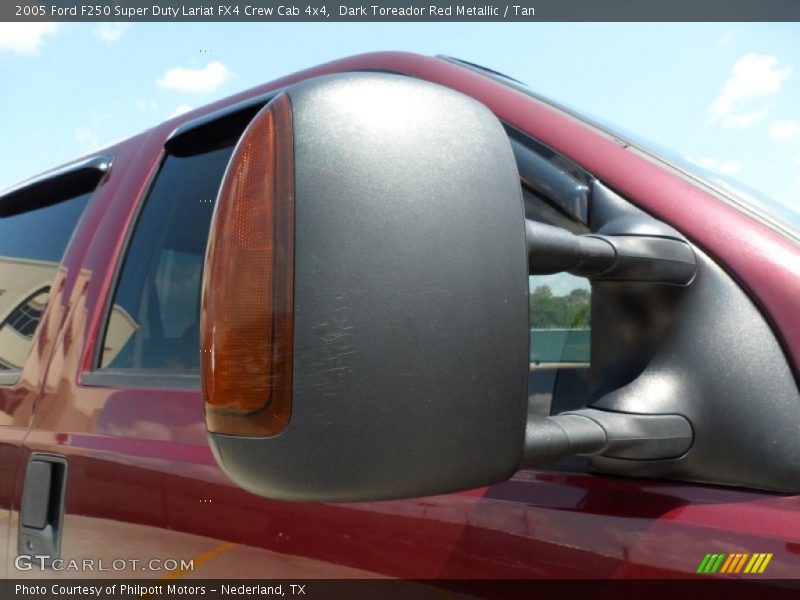 Dark Toreador Red Metallic / Tan 2005 Ford F250 Super Duty Lariat FX4 Crew Cab 4x4
