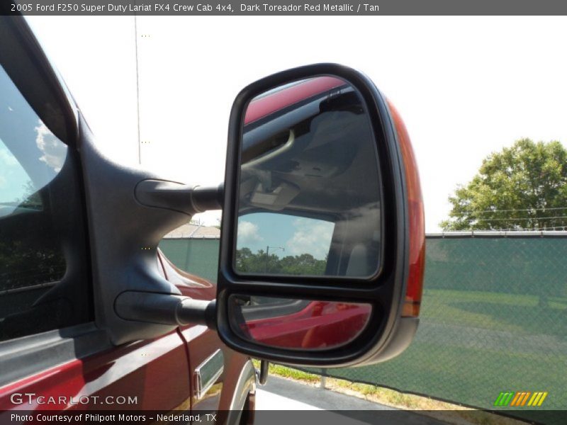 Dark Toreador Red Metallic / Tan 2005 Ford F250 Super Duty Lariat FX4 Crew Cab 4x4