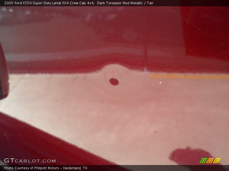 Dark Toreador Red Metallic / Tan 2005 Ford F250 Super Duty Lariat FX4 Crew Cab 4x4