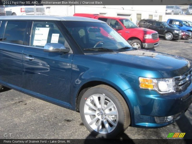 Mediterranean Blue Metallic / Charcoal Black 2011 Ford Flex SEL AWD