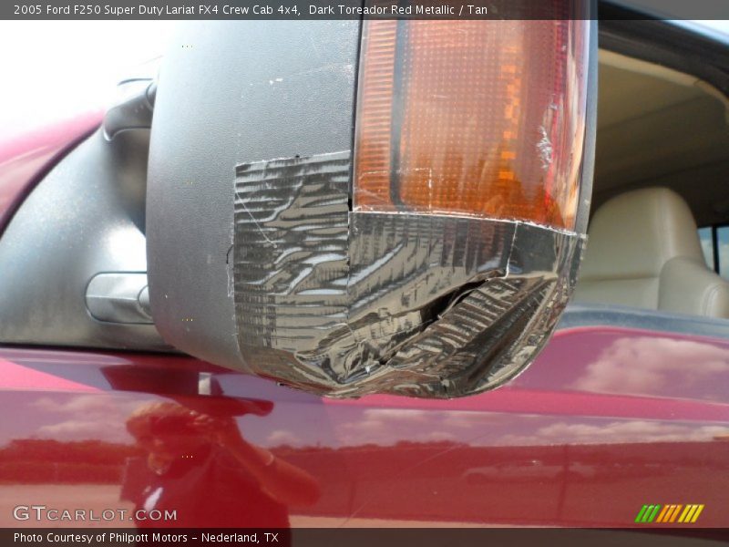 Dark Toreador Red Metallic / Tan 2005 Ford F250 Super Duty Lariat FX4 Crew Cab 4x4