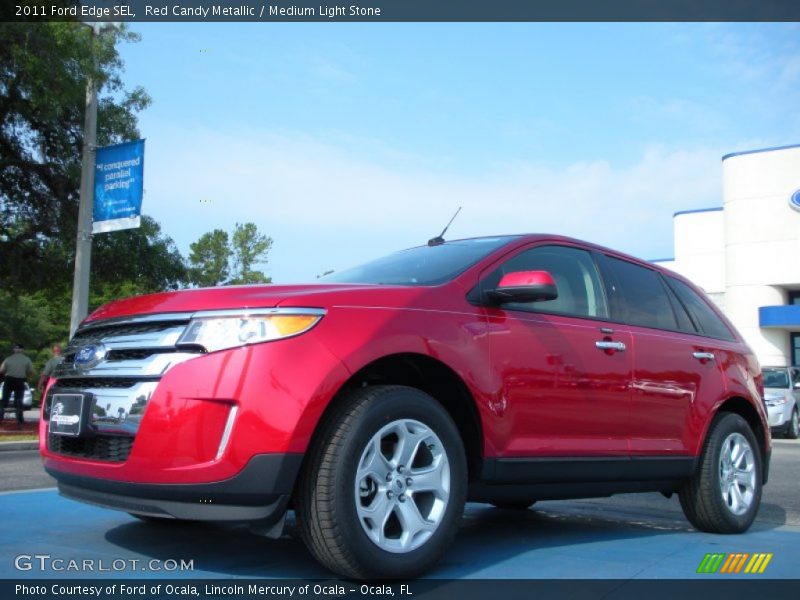 Red Candy Metallic / Medium Light Stone 2011 Ford Edge SEL