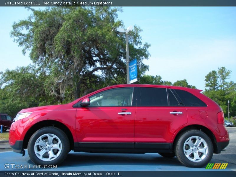 Red Candy Metallic / Medium Light Stone 2011 Ford Edge SEL