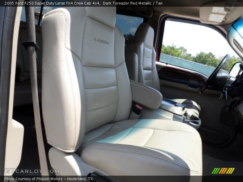 Dark Toreador Red Metallic / Tan 2005 Ford F250 Super Duty Lariat FX4 Crew Cab 4x4
