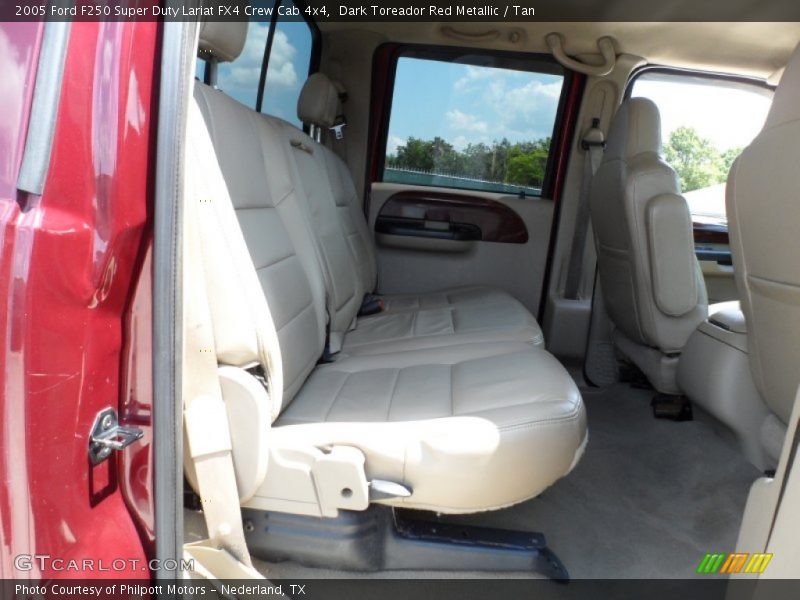 Dark Toreador Red Metallic / Tan 2005 Ford F250 Super Duty Lariat FX4 Crew Cab 4x4