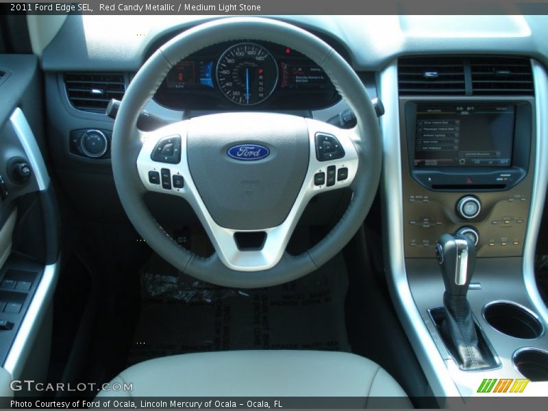 Red Candy Metallic / Medium Light Stone 2011 Ford Edge SEL
