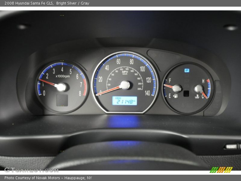 Bright Silver / Gray 2008 Hyundai Santa Fe GLS