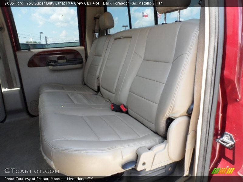 Dark Toreador Red Metallic / Tan 2005 Ford F250 Super Duty Lariat FX4 Crew Cab 4x4