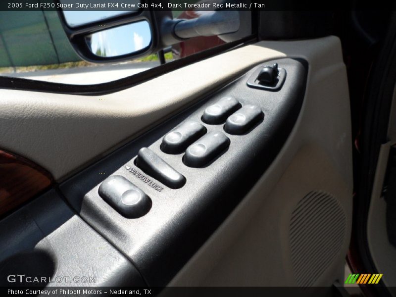 Dark Toreador Red Metallic / Tan 2005 Ford F250 Super Duty Lariat FX4 Crew Cab 4x4