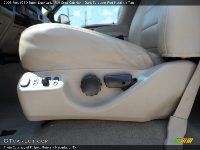 Dark Toreador Red Metallic / Tan 2005 Ford F250 Super Duty Lariat FX4 Crew Cab 4x4