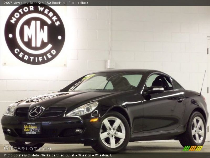 Black / Black 2007 Mercedes-Benz SLK 280 Roadster