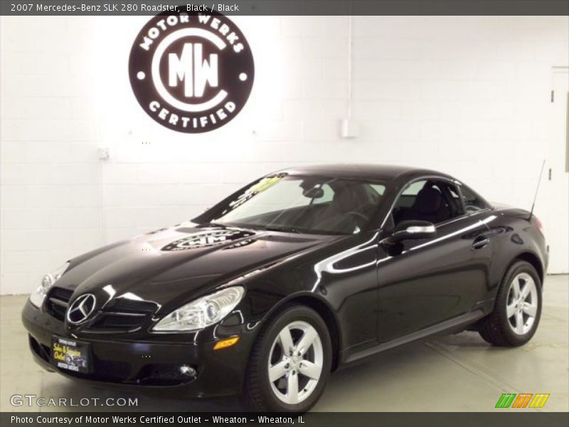 Black / Black 2007 Mercedes-Benz SLK 280 Roadster