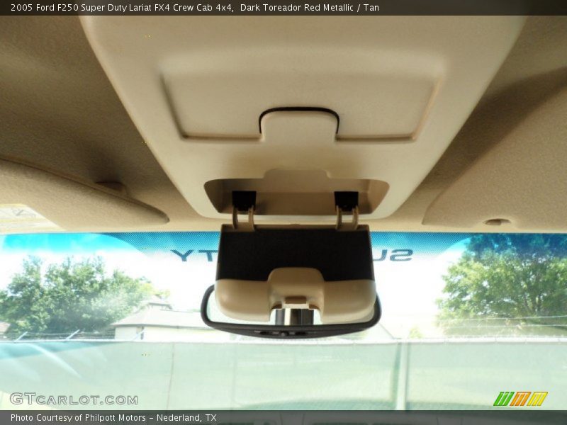 Dark Toreador Red Metallic / Tan 2005 Ford F250 Super Duty Lariat FX4 Crew Cab 4x4