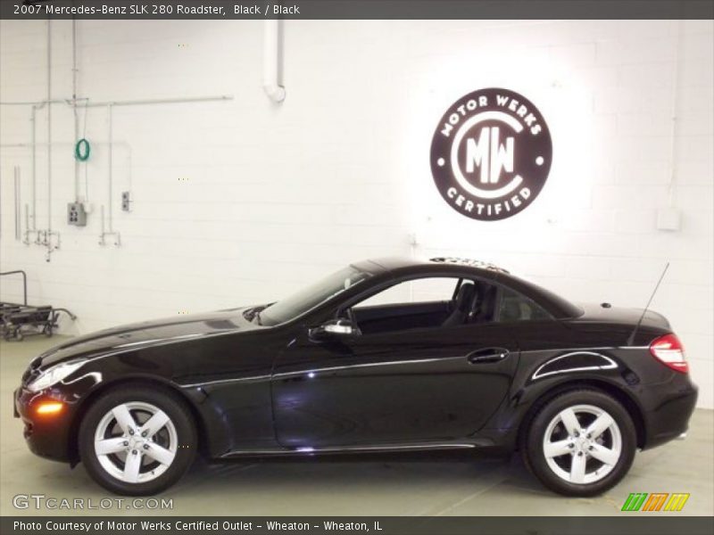 Black / Black 2007 Mercedes-Benz SLK 280 Roadster