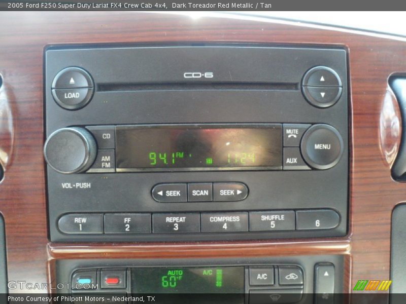 Dark Toreador Red Metallic / Tan 2005 Ford F250 Super Duty Lariat FX4 Crew Cab 4x4